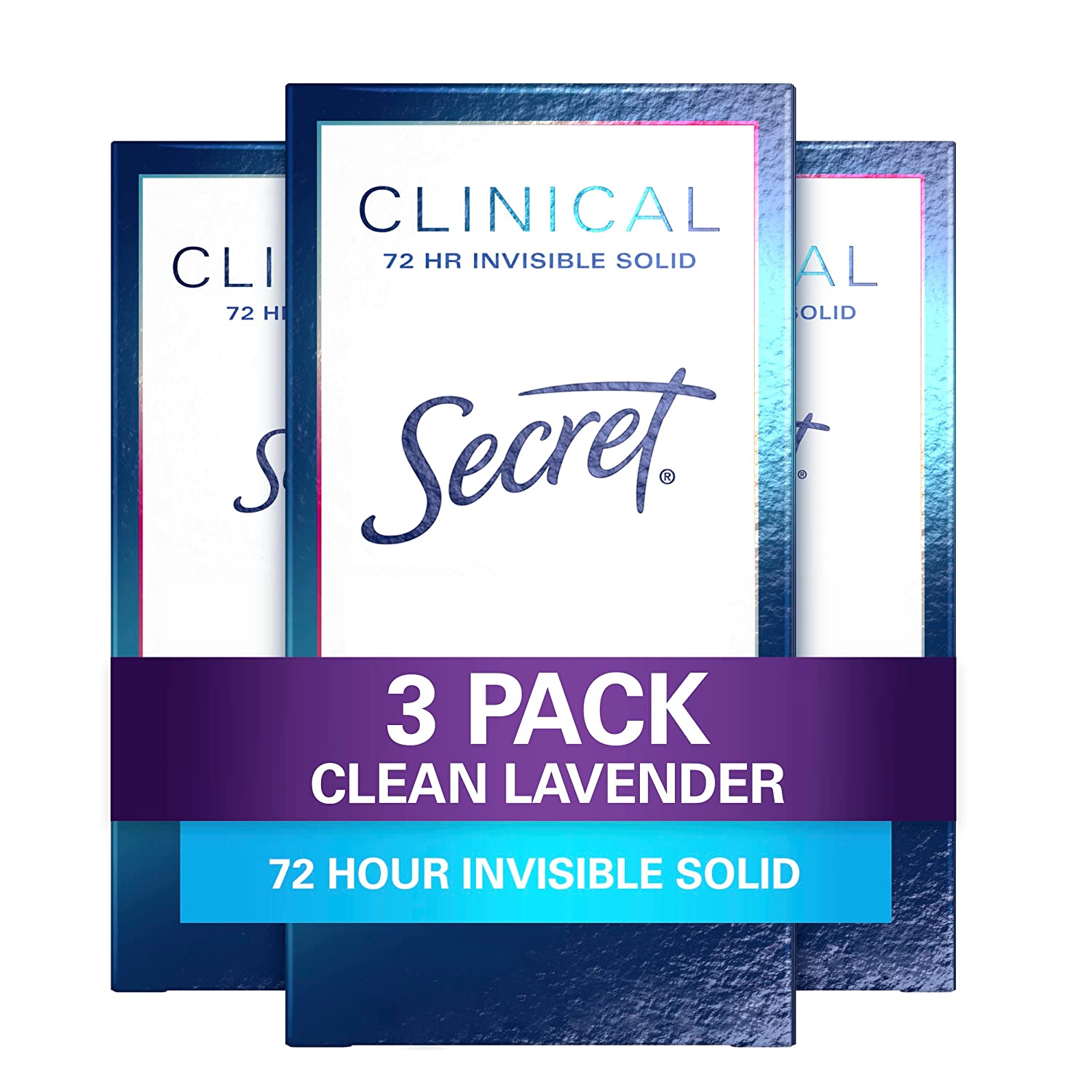 230816075439176_1 Secret Antiperspirant Clinical Strength Deodorant for Women, Invisible Solid, Sensitive Unscented, 1.6 Ounce (Pack of 3) (Packaging may Vary) - Image 1